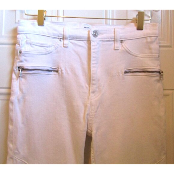 Hudson Jeans White Barbara Super Skinny Ankle Moto Retail $245 NWOT Size 29 - Picture 5 of 11